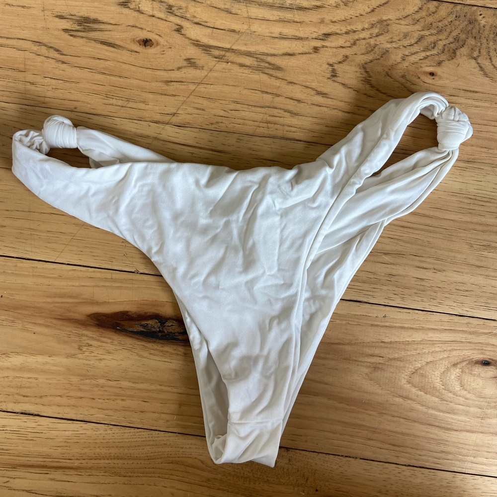 Frankie's Bikinis White Swim Bottom